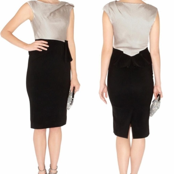Karen Millen Pencil Color Block Dess - Picture 1 of 10